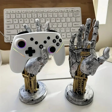 Futuristic Sci-fi Style Robotic Arm Decoration Gamepad Holder Boy Desk Cool Sense of Technology Ornament Key Jewelry Organizer